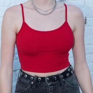 brandy melville red skylar tank